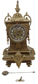Tiffany & Co. Gilt Bronze Mantel Clock