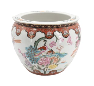 Chinese Hand Painted Porcelain Fish Bowl