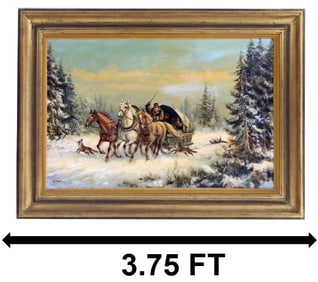 20th Century Russian Oil on Canvas