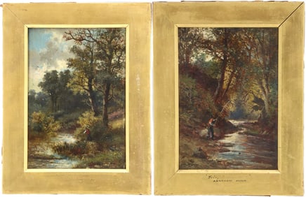 (2) Abraham Hulk Junior (1851-1922) British, Oil on Board