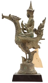 Thai Bronze Vishnu on Garuda Statue