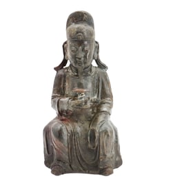 Bronze Seated Kuan Yin Figure