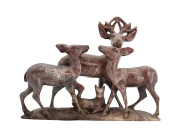Chinese Soapstone Deer Sculpture