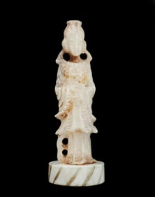 Chinese Carved Soapstone Guanyin Statuette