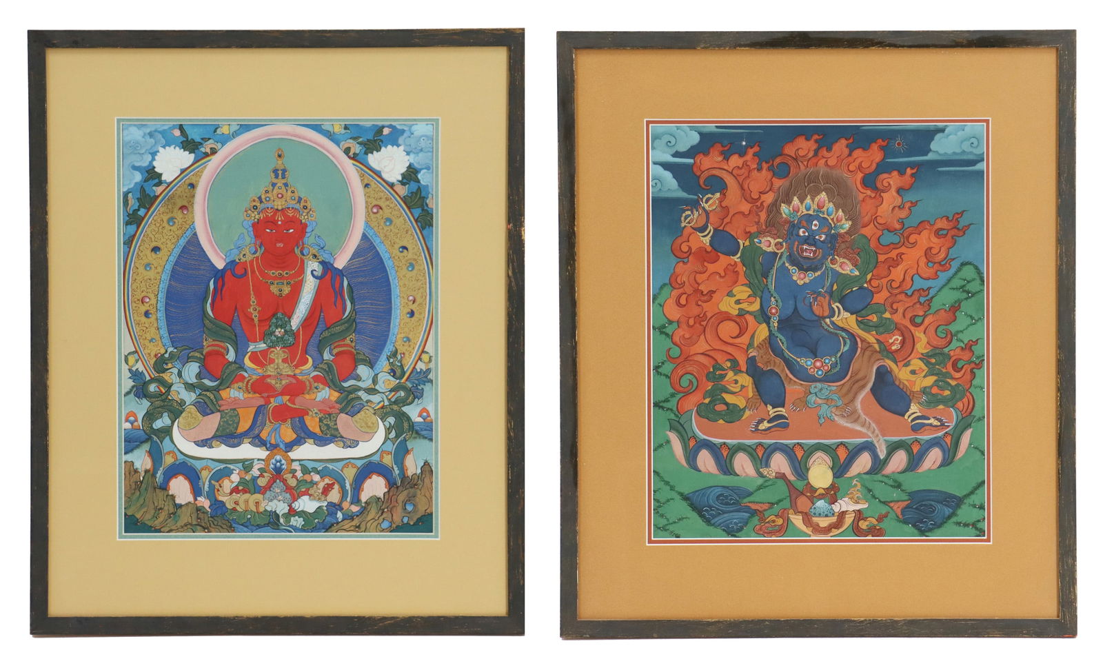 (2) Antique Tibetan Buddhist Thangka (1 of 20)