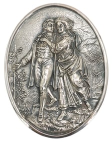 Henryk Winograd (1917–2008) Polish, Sterling Silver Figural Plaque
