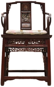 17th Century Chinese Carved Wood Woman's Chair