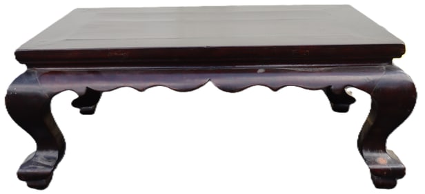 Chinese Carved Hardwood Low Kang Coffee Table