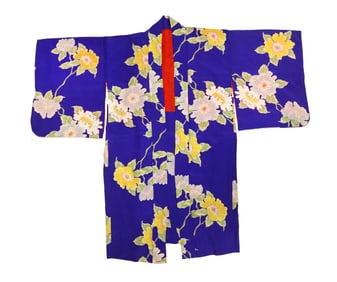 Vintage Unisex Japanese Silk Haori Kimono Jacket