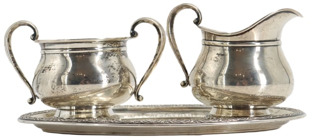 (3) Prelude International Sterling Silver Tea Set Pieces - 11.365 ozt.
