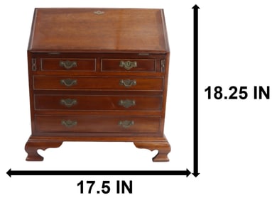 British Maitland & Glascoe Diminutive Mahogany Drop-Front Secretary Desk