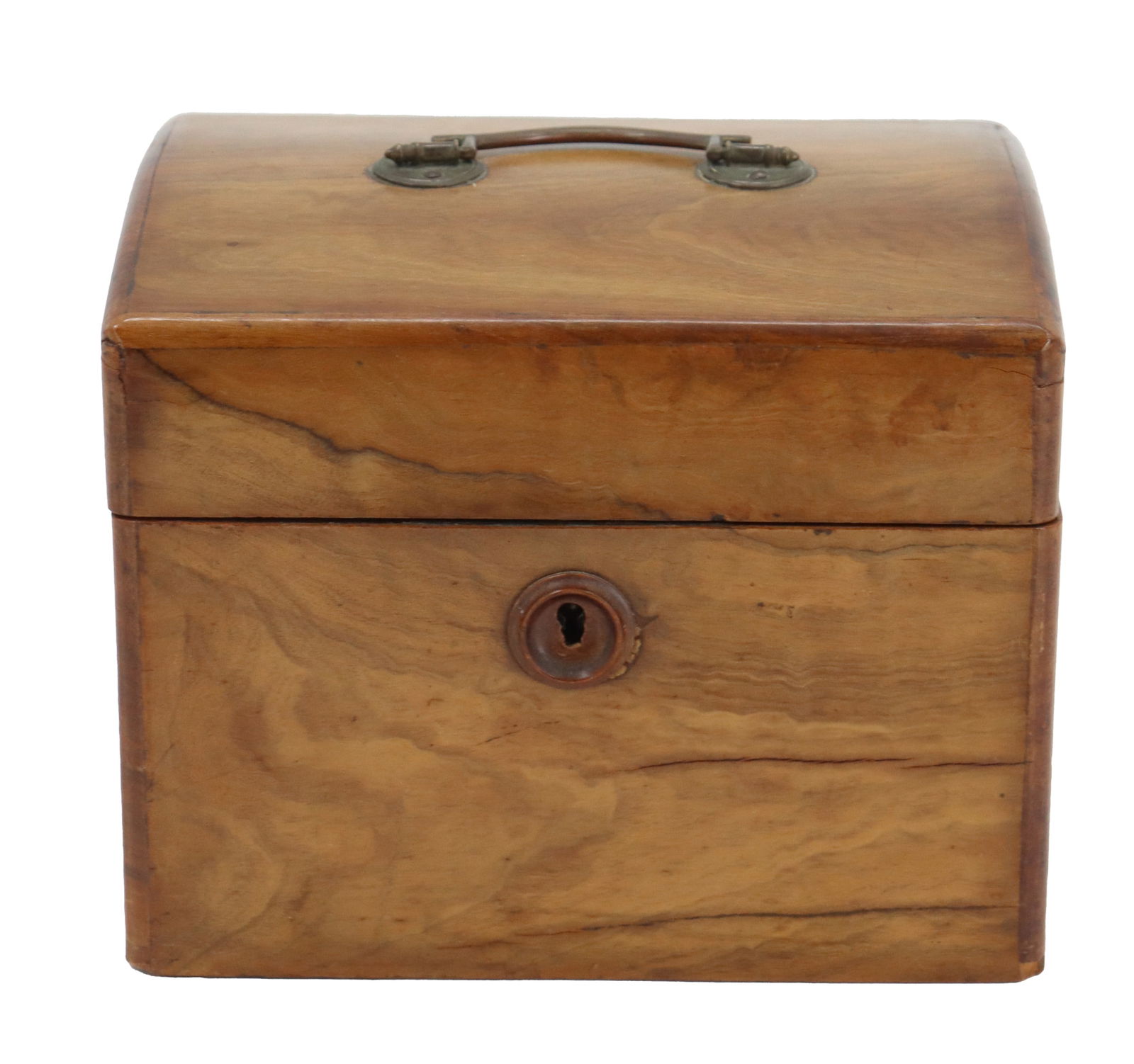 Antique English Victorian Black Walnut Tea Caddy (1 of 19)