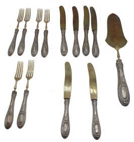 (13) .800 Silver Flatware - Gross 14.865 ozt.