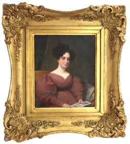 19th Century Oil on Canvas Portrait of Baroness Margaret Seaton