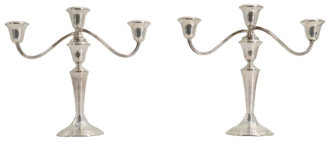 (2) Gorham Weighted Sterling Candelabras
