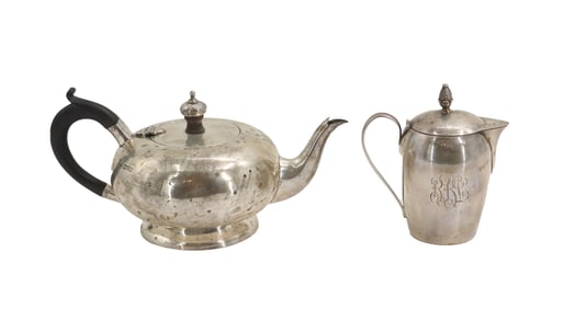 (2) British Sterling Silver Tea Pot and Creamer - 12.645 ozt.