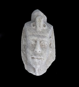 Antique Egyptian-Style Carved Pharoah's Head