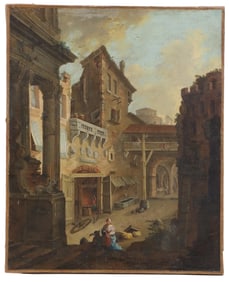 Antique Italian School Oil on Canvas
