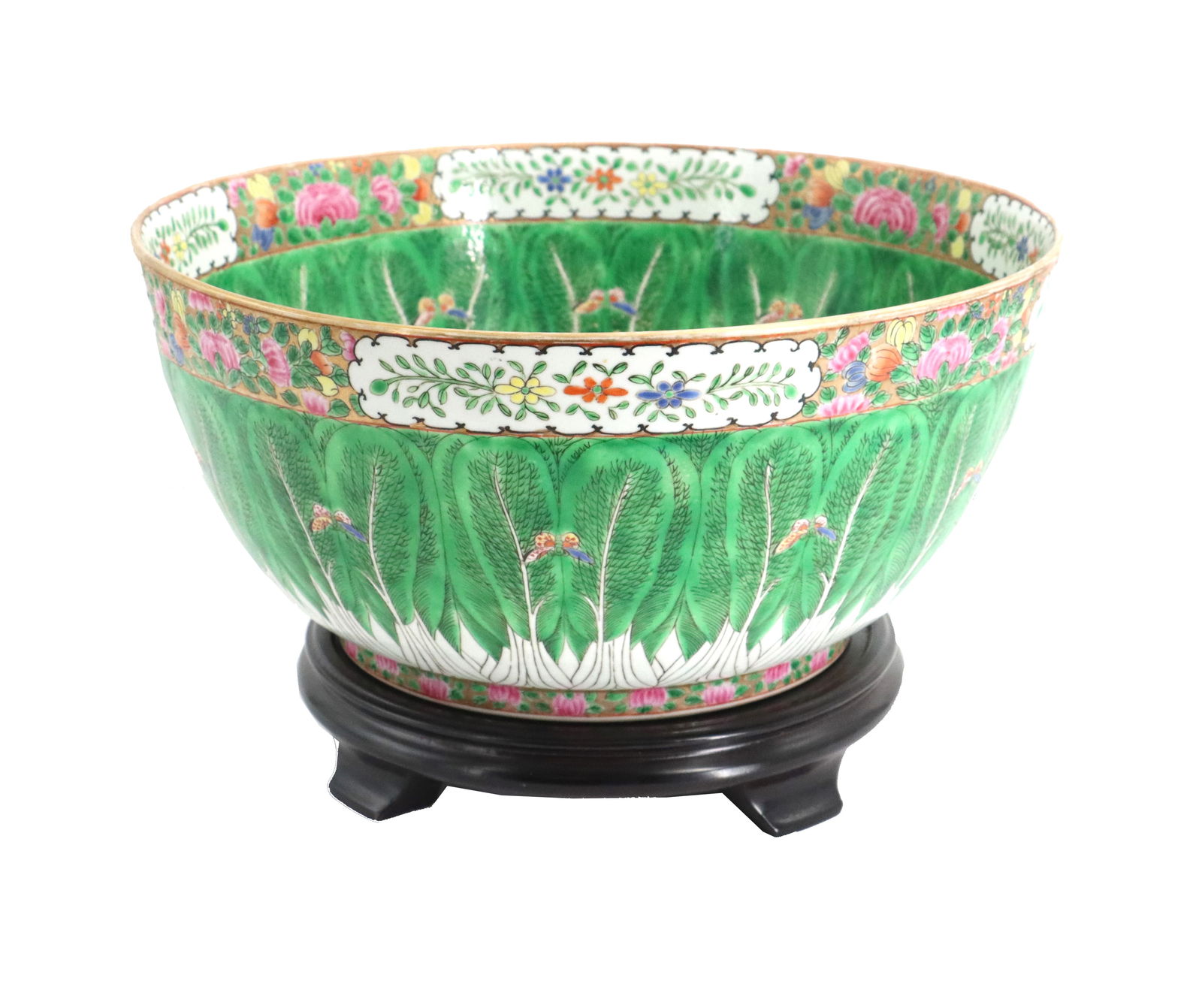 19th Century Chinese Famille Vert Punchbowl (1 of 18)