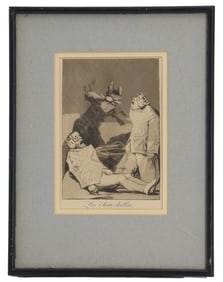 Francisco Jose De Goya Y Lucientes (1746-1828) Spanish, Etching, "Los Chinchillas"