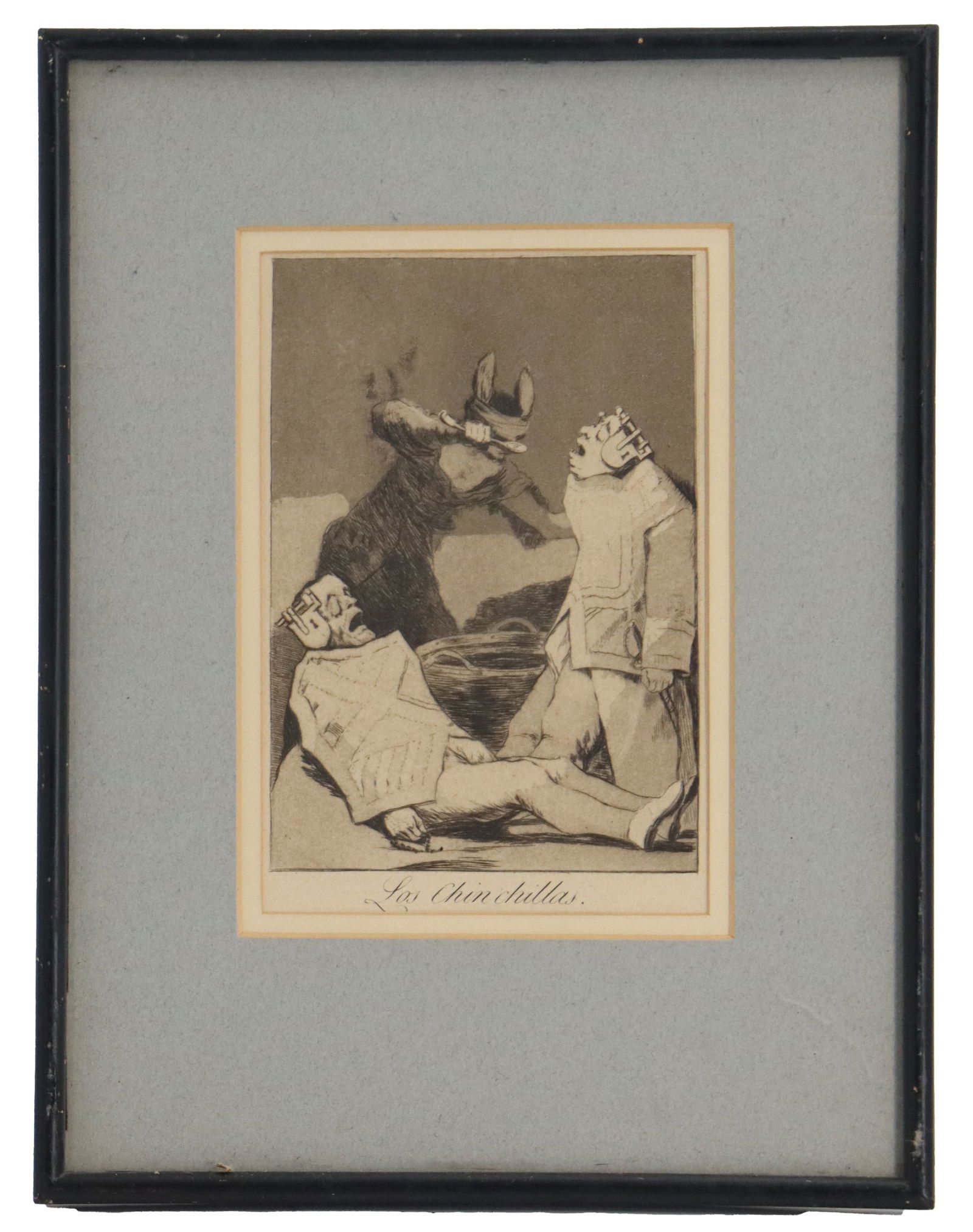 Francisco Jose De Goya Y Lucientes (1746-1828) Spanish, Etching, "Los Chinchillas" (1 of 9)