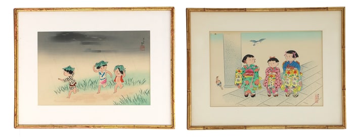 Hitoshi Kiyohara (1896-1956) Japanese, (2) Woodblock Prints