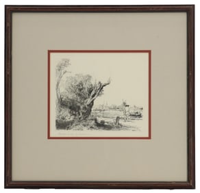 After Rembrandt van Rijn (1606-1669) Dutch, Signed Handprinted Etching