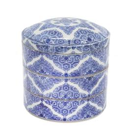 Chinese Blue and White Porcelain Stacking Dishes