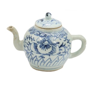 Chinese Blue and White Porcelain Tea Pot