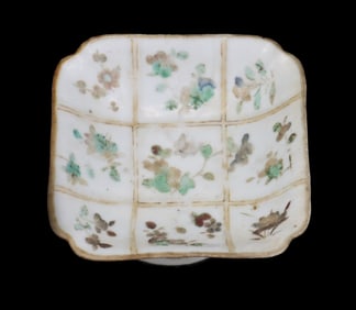 Chinese Famille Rose Porcelain Square Bowl