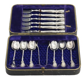 (13) English Sterling Utensils in Box - 2.775 ozt.