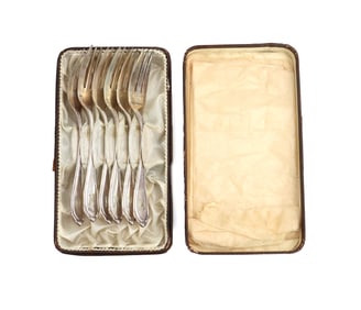 (6) German .800 Silver Spoons in Original Case - 5.34 ozt.