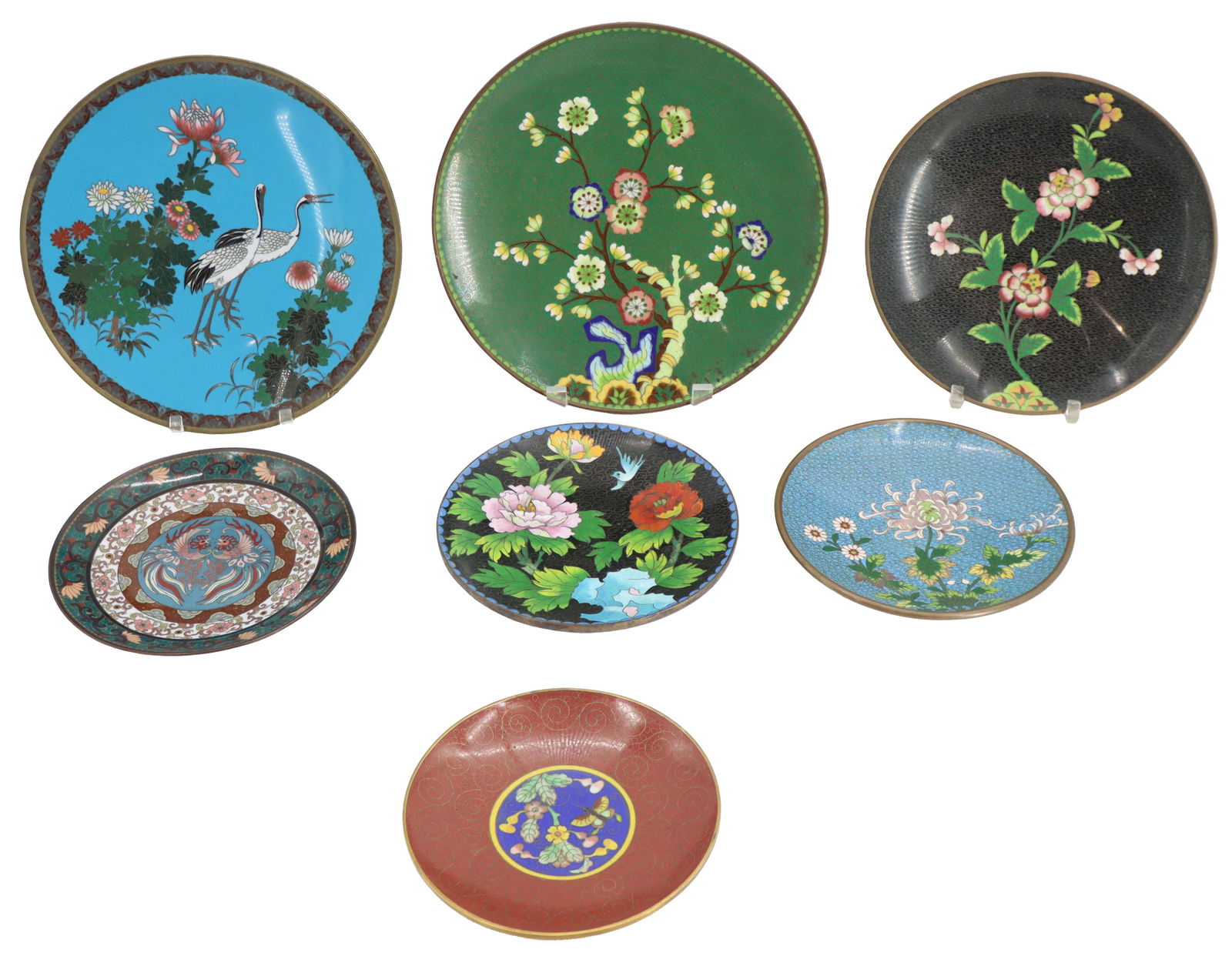 (7) Early 20th Century Chinese Hand Decorated Export Porcelain Plates (1 of 20)