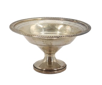 Vintage Fisher Silversmiths Weighted Sterling Silver Compote Dish