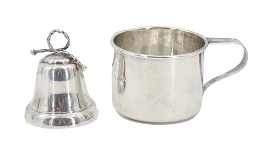 (2) European Sterling Silver Bell and Cup - 3.320 ozt