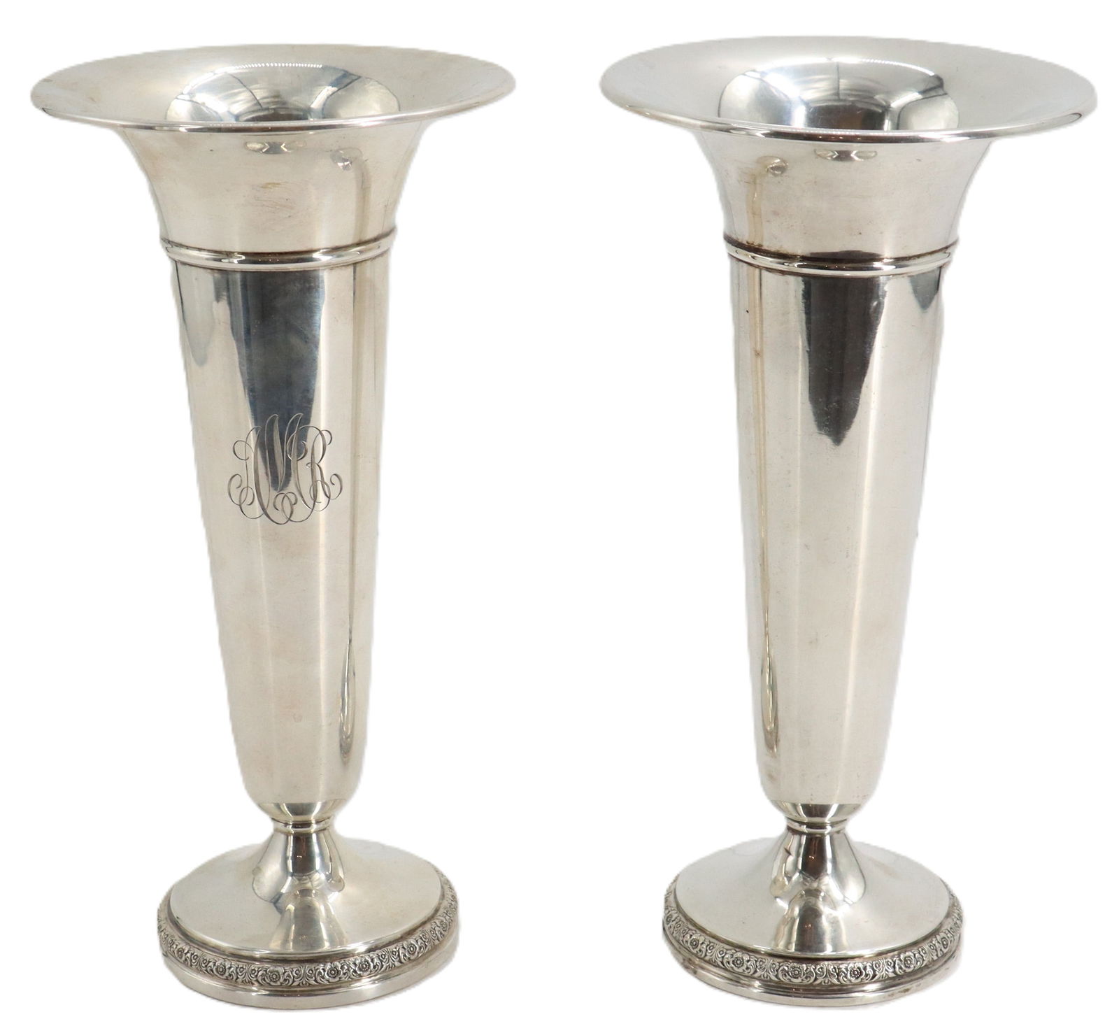 Pair of Prelude International Sterling Silver Weighted Vases (1 of 12)