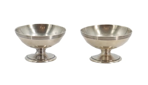 Pair of Tiffany & Co. Makers Sterling Open Salts, 1.920 ozt