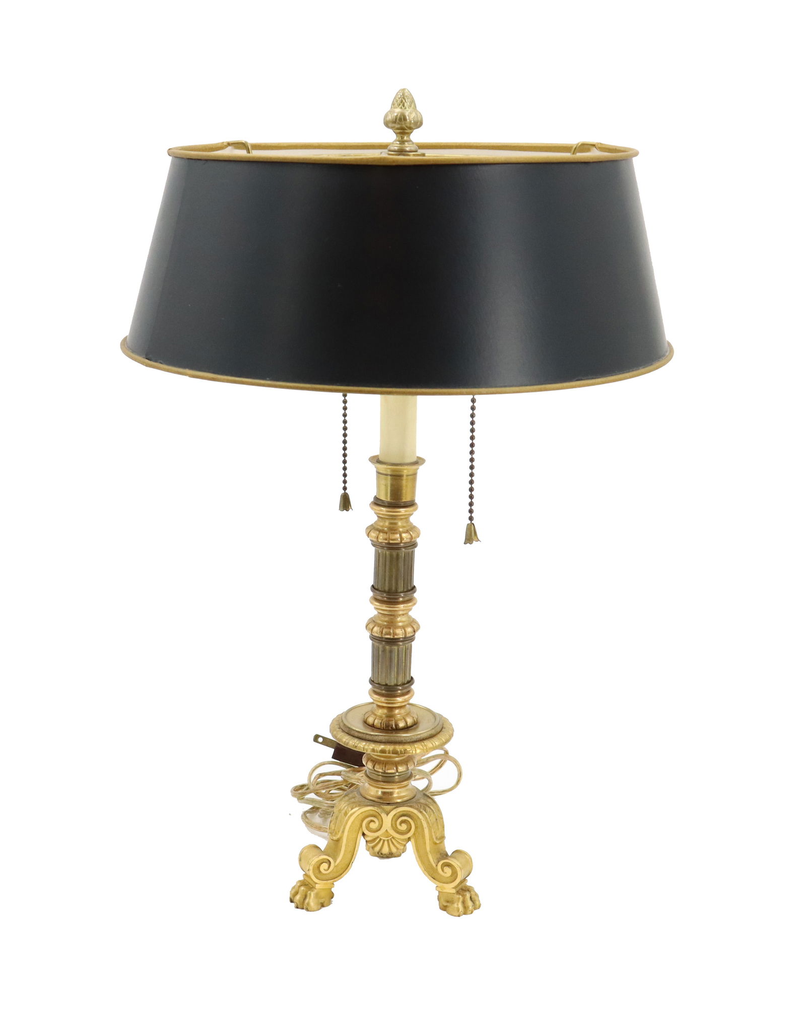 French Bouillotte Style Brass Electric Lamp (1 of 16)