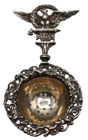 .800 Silver Tea Strainer - 0.845 ozt.