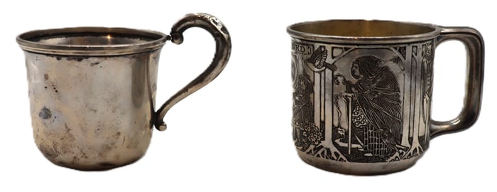(2) American Frank M. Whiting Sterling Mugs - 5.530 ozt.