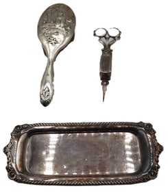 (3) Sterling Vanity Set - Gross 7.280 ozt.