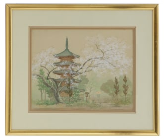 Hiroshi Terauchi (20th Century) Japanese, Ink on Silk