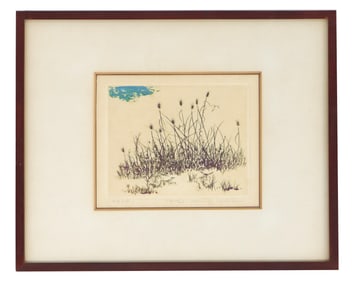 Kenji Ushiku (1922-2012) Japanese, Signed and Numbered Woodblock Print