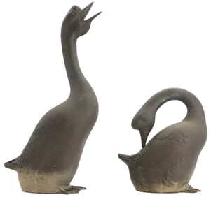 (2) Japanese Bronze Ducks