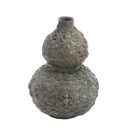 Chinese Double Gourd Bronze Vessel