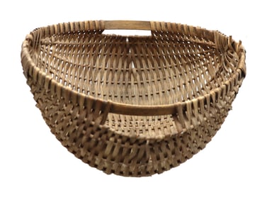 Antique American Arts and Crafts Hand Woven Splint Basket