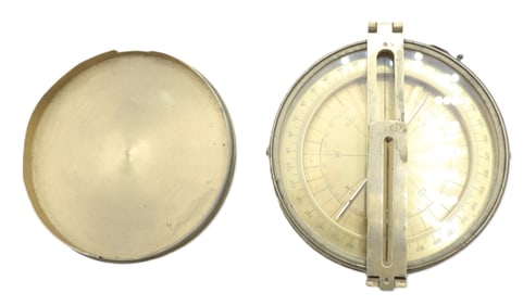 Antique Brass Surveyors Compass