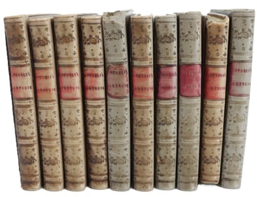 Collection of (10) Ceramic Book Coasters with Felt Backing