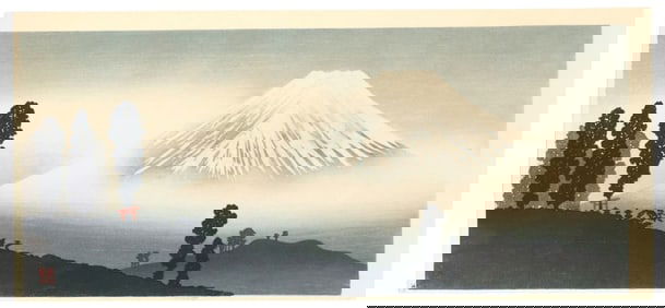 Takahashi Hiroaki (1871-1945) Japanese, Woodblock Print, "Mt. Fuji"