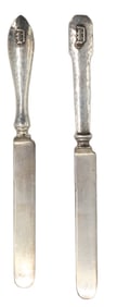 Pair of Monogrammed Sterling Silver Butter Knives - 2.770 ozt.